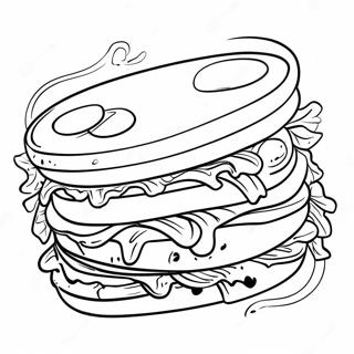 Gambar Mewarnai Sandwich Raksasa 136646-68379