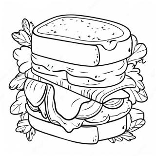 Gambar Mewarnai Sandwich Sayuran 136647-68382