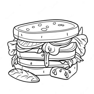 Gambar Mewarnai Sandwich Sayuran 136647-68383