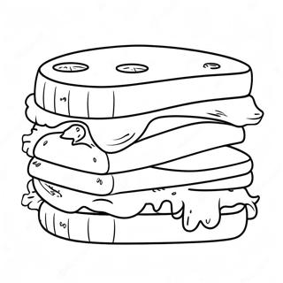 Gambar Mewarnai Sandwich Keju 136648-68387