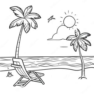 Halaman Mewarnai Pemandangan Pantai Republik Dominika Yang Berwarna Warni 136746-68453