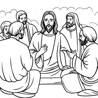 Yesus Mengajar Murid Murid Gambar Mewarnai 136902-68574