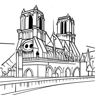 Notre Dame Halaman Mewarnai