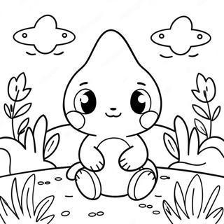 Halaman Mewarnai Chao Imut Di Taman 137516 69055