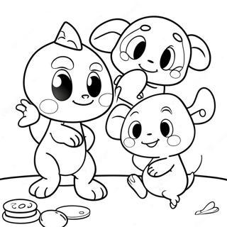 Halaman Mewarnai Chao Bermain Dengan Teman 137518 69062