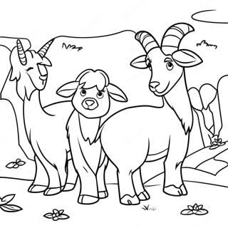 Gambar Mewarnai 3 Kambing Billy Gruff 137592-69111