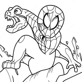 Gambar Mewarnai Pertarungan Spiderman Vs Lizard 137619-69133