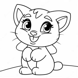 Halaman Mewarnai Angela Yang Berbicara Ceria 137825 69300