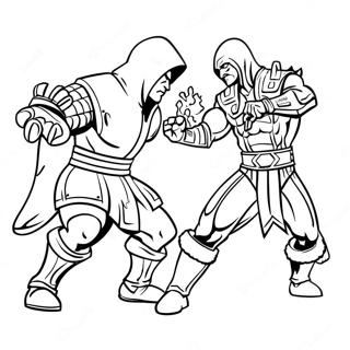 Sub Zero Vs Scorpion Halaman Mewarnai 137851-69323