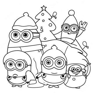 Halaman Mewarnai Minions Natal 138233-69612