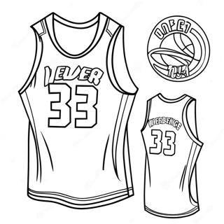 Halaman Mewarnai Jersey Nba Retro 138287-69657