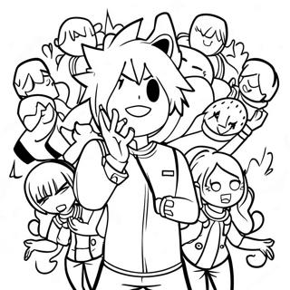 Halaman Mewarnai Karakter Danganronpa Dalam Aksi 138568-69880