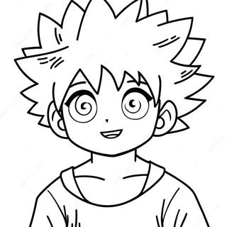 Halaman Mewarnai Killua Tersenyum 138594 69903