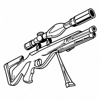 Halaman Mewarnai Senapan Sniper Yang Realistis 138822-70076