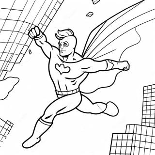 Halaman Mewarnai Super Hero Hebat Yang Terbang 138923 70156