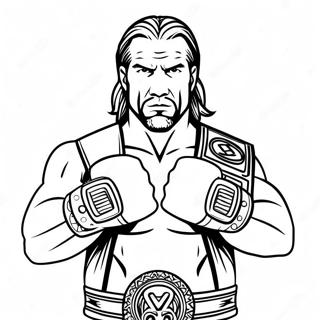 Halaman Mewarnai Triple H Memegang Dua Sabuk 138951-70184