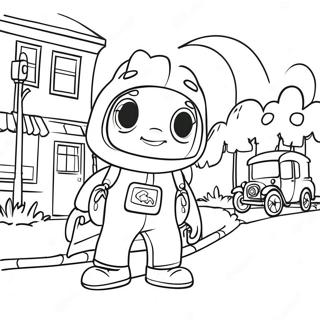 Halaman Mewarnai Cory Carson Menjelajahi Kota 138978-70207