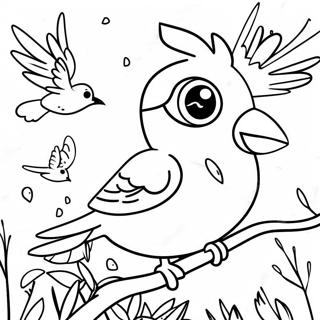 Halaman Mewarnai Burung Eksotis Hutan Hujan 139439 70564