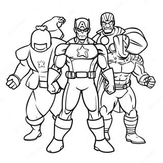 Halaman Mewarnai Avengers Dalam Kostum Liburan 139463-70579