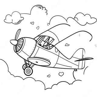 Pesawat Terbang Vintage Di Awan Halaman Mewarnai 13966-3052