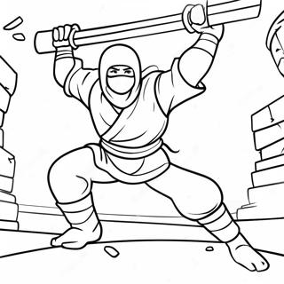 Gambar Mewarnai Pelatihan Ninja Warrior 14152-3089