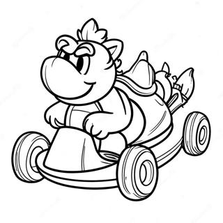 Halaman Mewarnai Mario Kart Bowser Di Kart 14620-3190