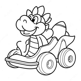 Halaman Mewarnai Mario Kart Bowser Di Kart 14620-3191