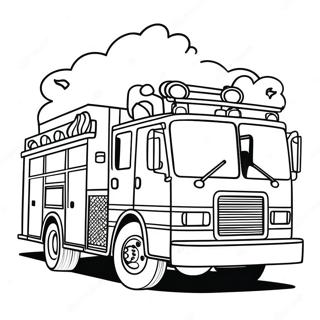 Halaman Mewarnai Mobil Pemadam Kebakaran Menanggapi Keadaan Darurat 14991-3277