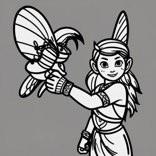Halaman Mewarnai Astrid Dengan Stormfly Halaman Mewarnai