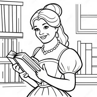 Gambar Mewarnai Belle Yang Royal Dengan Buku 1548-1275