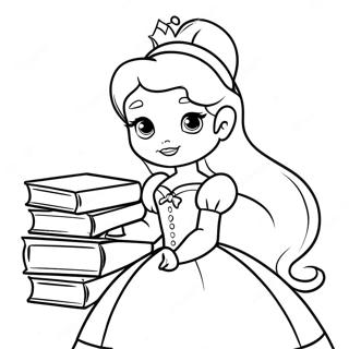 Gambar Mewarnai Belle Yang Royal Dengan Buku 1548-1276