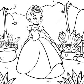 Gambar Mewarnai Tiana Yang Ajaib Di Taman 1549-778