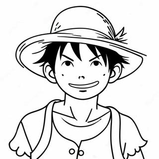 Luffy Dengan Topi Jerami Halaman Mewarnai 15799-3446