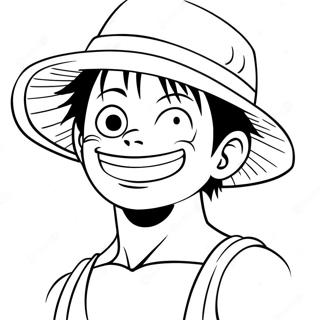 Luffy Dengan Topi Jerami Halaman Mewarnai 15799-3447