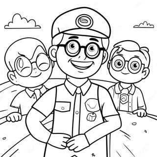 Blippi Halaman Mewarnai