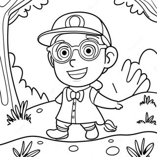 Halaman Mewarnai Blippi Menjelajahi Alam 16261-3551