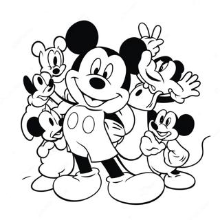 Halaman Mewarnai Mickey Mouse Dan Teman Teman 16546-3609