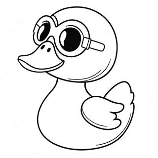 Halaman Mewarnai Bebek Lucu Dengan Kacamata Hitam 17086 3732