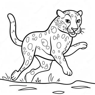 Cheetah Halaman Mewarnai