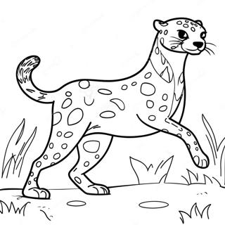 Halaman Mewarnai Cheetah Bercak Berlari 17887-3902