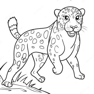 Halaman Mewarnai Cheetah Bercak Berlari 17887-3903