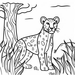 Halaman Mewarnai Cheetah Di Padang Rumput 17890-3915
