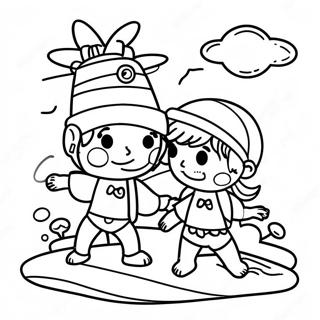 Halaman Mewarnai Anak Anak Bermain Di Pantai 18622 4071