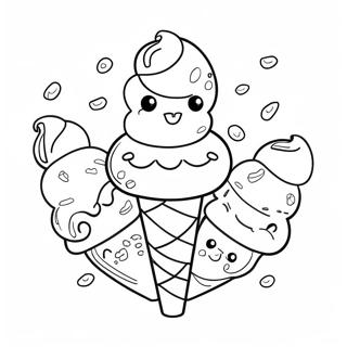 Halaman Mewarnai Kerucut Es Krim Lucu 18623 4073