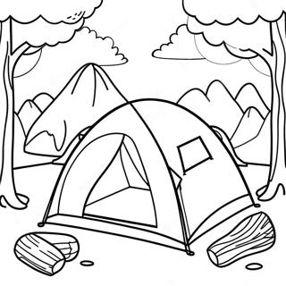 Halaman Mewarnai Camping Musim Panas Yang Petualang 18624 4077
