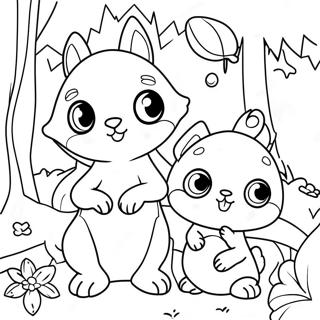 Halaman Mewarnai Makhluk Hutan Manis 18998-4154