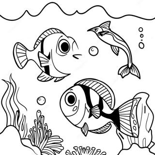 Halaman Mewarnai Marlin Melindungi Nemo 19357 4229