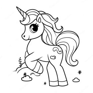 Halaman Mewarnai Unicorn Pelangi Lisa Frank 19821-4322