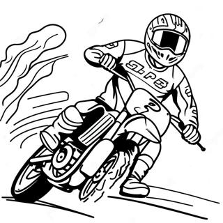 Balapan Sepeda Motor Tanah Yang Cepat Halaman Mewarnai 20178-4412