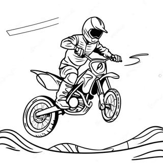 Pengendara Sepeda Motor Tanah Melakukan Trik Halaman Mewarnai 20180-4419